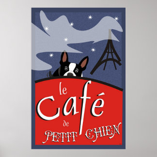 Affiches Le Café de Petit Chien, Paris (nuit)