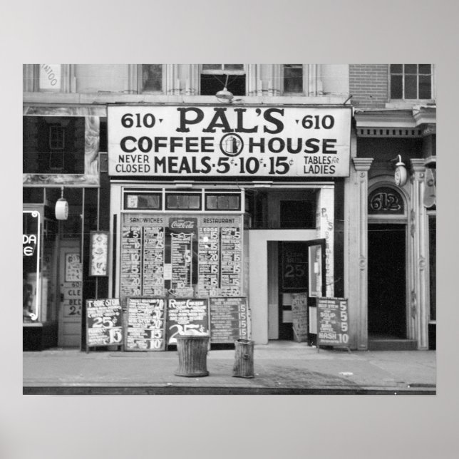 Affiches Le Café Pal's, 1939. Photo ancienne (Devant)