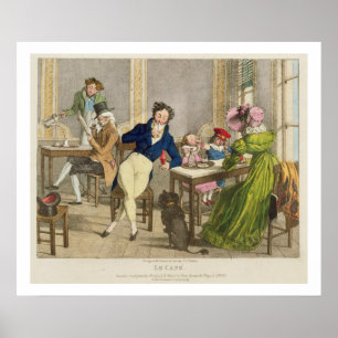 Affiches Le Cafe, pub. par Rodwell et Martin, 1820 (couleur
