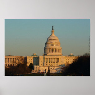 Affiches Le Capitole à Noël Washington DC Vacances