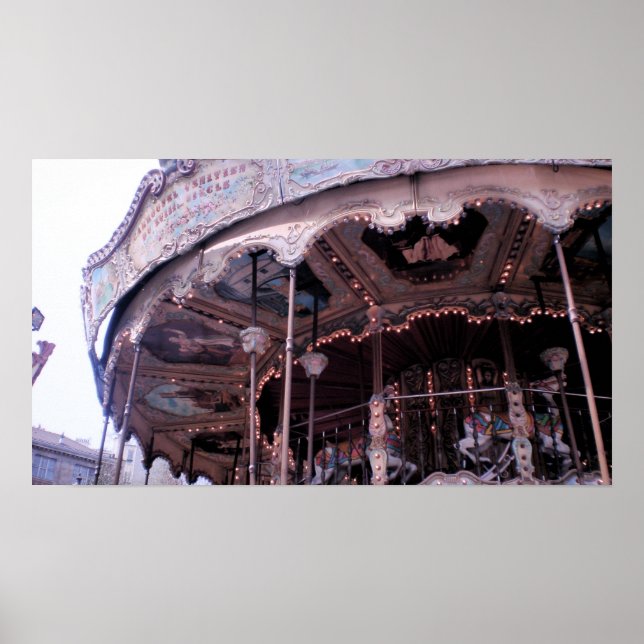 Affiches Le Carousel Vintage (Devant)