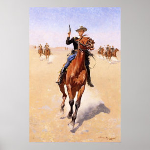 Affiches Le cavalier par Frederic Remington