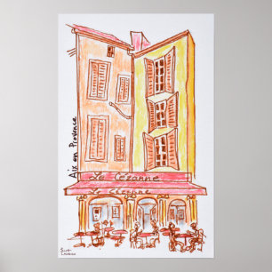 Affiches Le Cezanne café, Aix et Provence, France