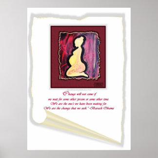 Affiches "Le changement ne viendra pas..." Citation de Bara