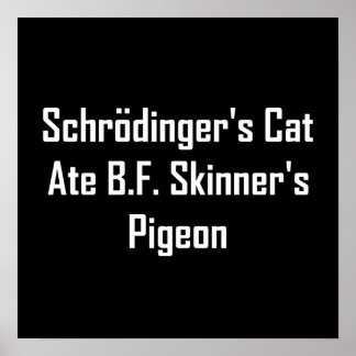 Affiches Le chat de Schrodinger et le pigeon de B.F. Skinne