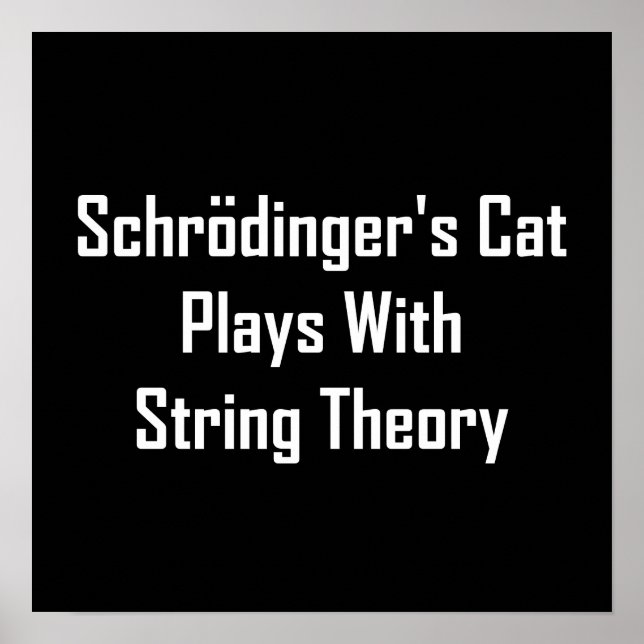 Affiches Le chat de Schrodinger joue avec la théorie des co (Devant)