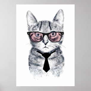 Affiches Le chat intelligent de Panka