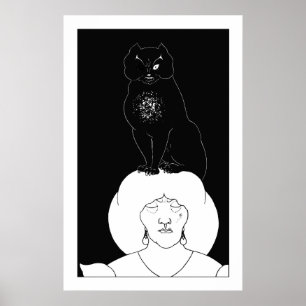 Affiches Le chat noir par la copie d'affiche d'Aubrey