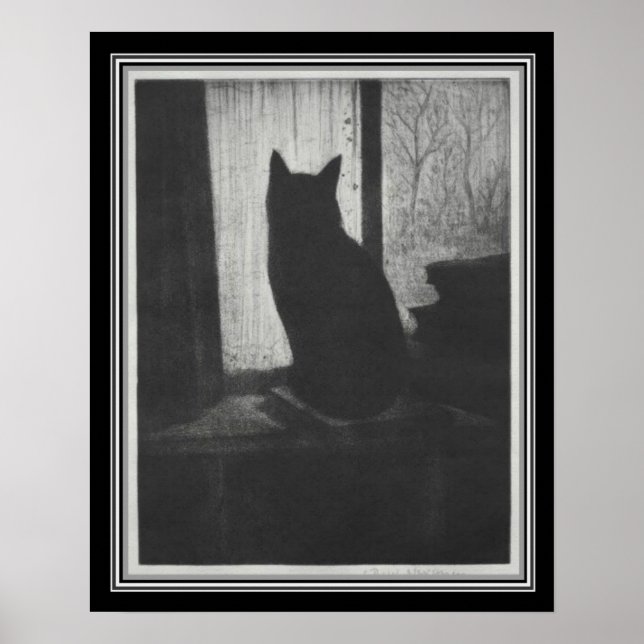 Affiches "Le chat" vers 1900 par CRW Nevinson (Devant)