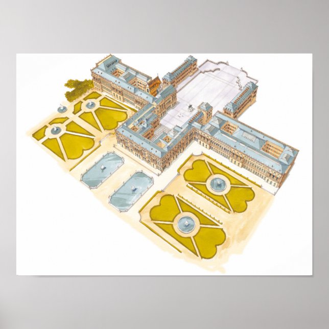 Affiches Le château de Versailles. France (Devant)