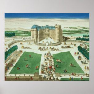 Affiches Le Château Rambouillet, gravé par Antoine Aveli