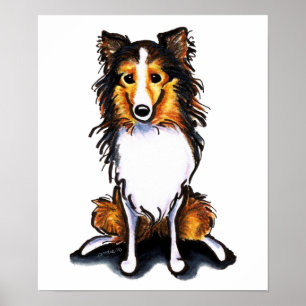 Affiches Le chien de berger de Sheltie Shetland de sable se
