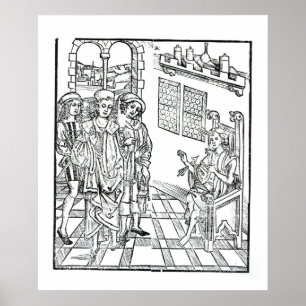 Affiches Le chirurgien rend visite à un homme avec des