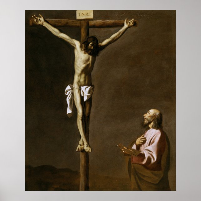 Affiches Le Christ crucifié avec un peintre (Devant)