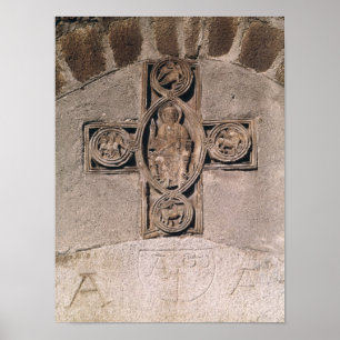 Affiches Le Christ dans la majesté avec des symboles de