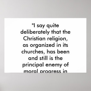 Affiches Le christianisme est l'ennemi du progrès