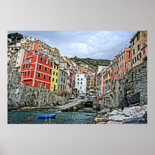 Affiches Le Cinque Terre - Riomaggiore, Italie 24x36