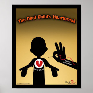 Affiches Le coeur de l'enfant sourd
