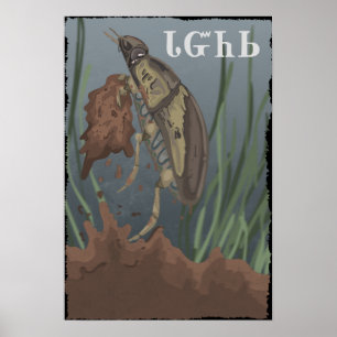 Affiches Le coléoptère trouve de la boue