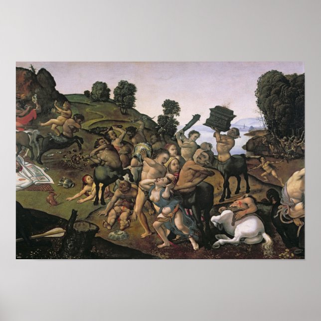 Affiches Le combat entre les Lapiths et les Centaures (Devant)