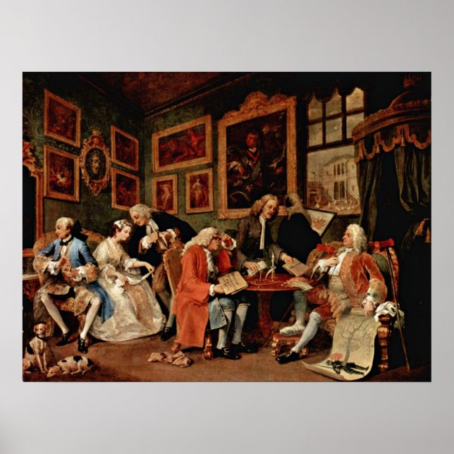 Affiches Le contrat de mariage de William Hogarth (Devant)