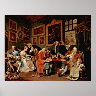 Affiches Le contrat de mariage par William Hogarth