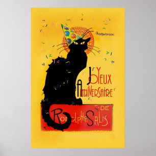 Affiches Le Conversation Noir - Joyeux Anniversaire
