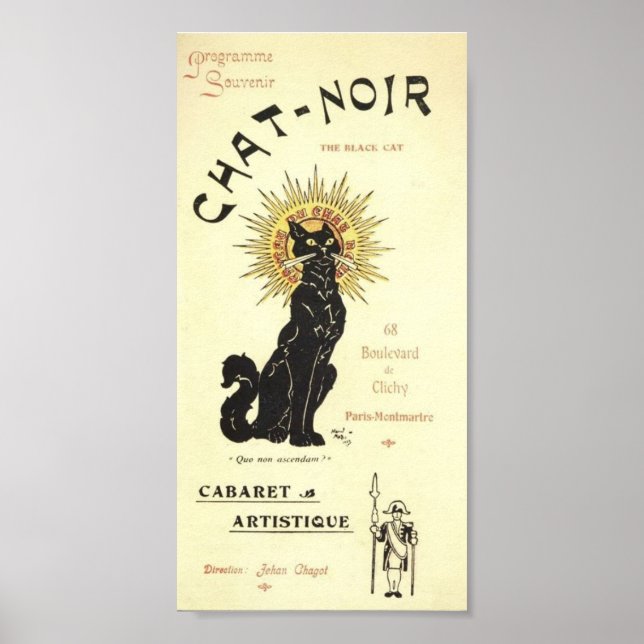 Affiches Le Conversation Noir Le Chat Noir (Devant)