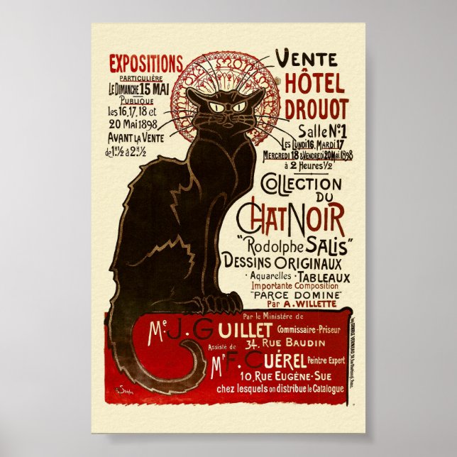 Affiches Le Conversation Noir, Vente Hôtel Drouot Beaux Art (Devant)