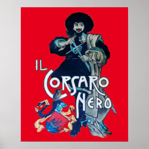 Affiches LE CORSAIRE NOIR Rouge