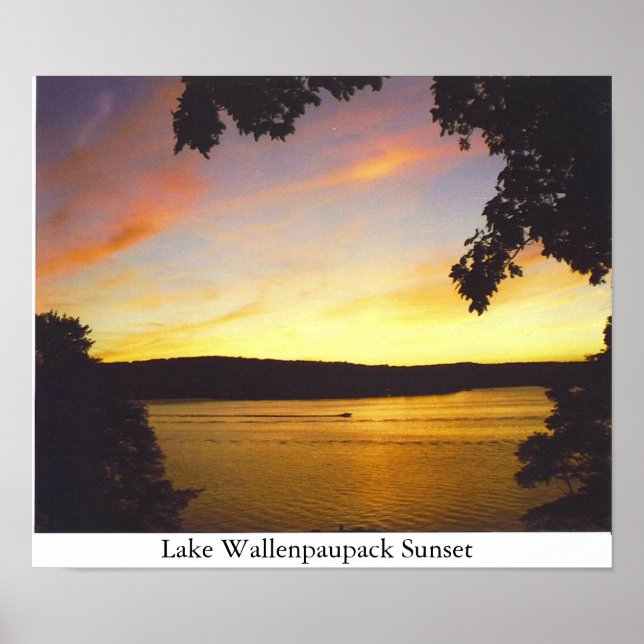 Affiches Le coucher du soleil du lac Wallenpaupack (Devant)