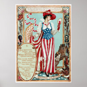 Affiches Le Courage de Walter Crane Columbia États-Unis