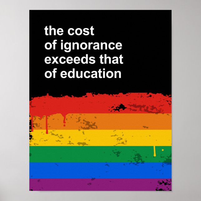 Affiches Le coût de l'ignorance dépasse celui de l'éducatio (Devant)