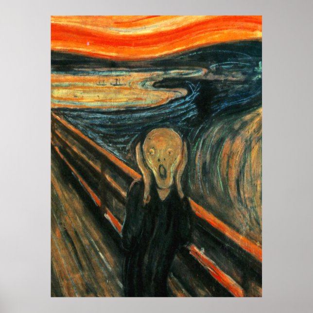 Affiches Le Cri Munch Art Moderne Abstrait (Devant)