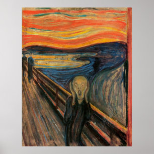 Affiches Le cri perçant par Edvard Munch
