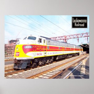 Affiches Le Delaware Lackawanna et locomotive occidentale