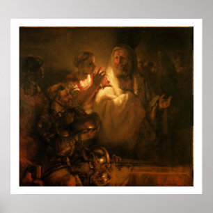 Affiches Le déni de saint Pierre, 1660 (huile sur toile)