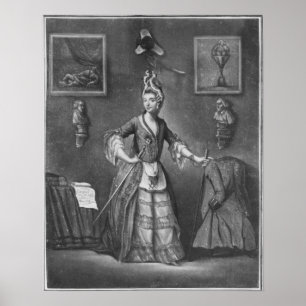 Affiches Le d'Eon de chevalier, habillé en tant que femme