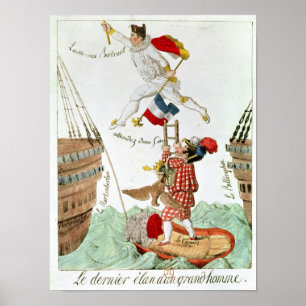 Affiches Le dernier saut d'un grand homme, 1815