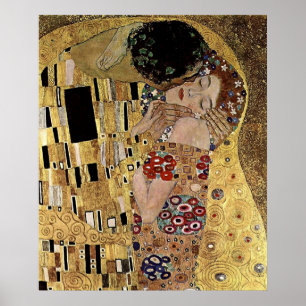 Affiches Le détail du baiser de Gustav Klimt (vers 1908)