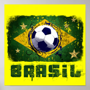 Affiches Le drapeau grunge 2014 du football de coupe du