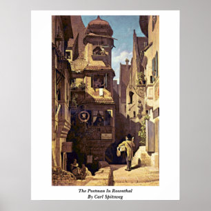 Affiches Le facteur en Rosenthal par Carl Spitzweg