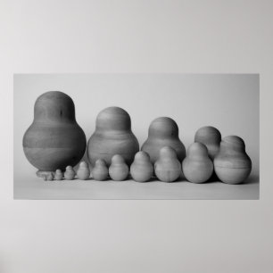 Affiches le family_b&w des matrioshka