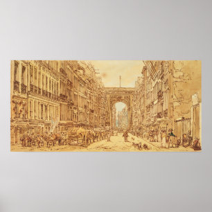 Affiches Le Faubourg et la Porte Saint-Denis, 1801