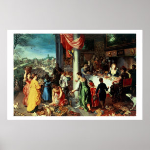 Affiches Le festin d'hiver, recueillant à l'état bavarois