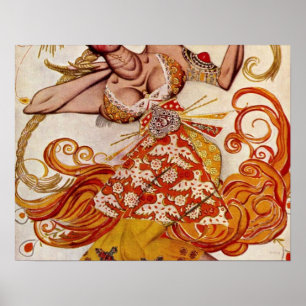 Affiches Le Firebird par Leon Samoilovitch Bakst