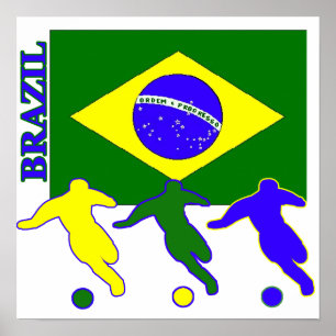 Affiches Le football Brésil