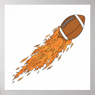 Affiches Le football sur le feu