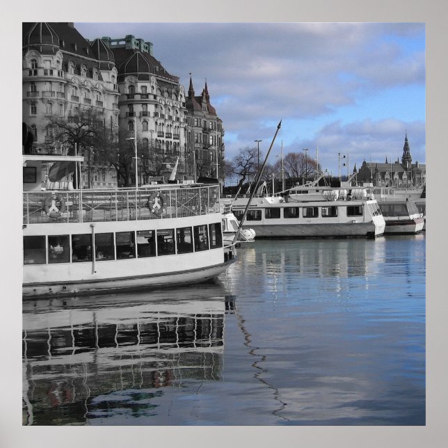 Affiches Le front de mer de Stockholm (Devant)