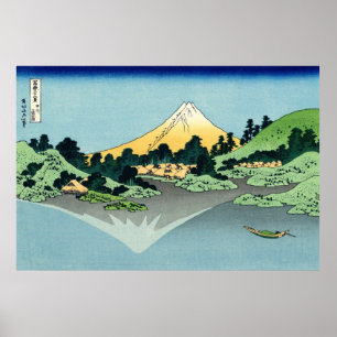 Affiches Le Fuji reflète dans l'affiche du lac Kawaguchi
